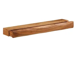 Estantes de pared 2 uds 80x17x8 cm madera maciza de acacia