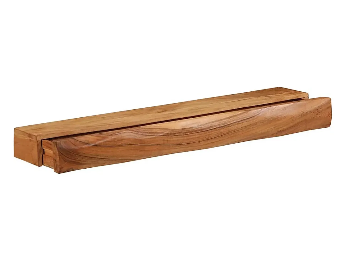 Estantes de pared 2 uds 80x17x8 cm madera maciza de acacia