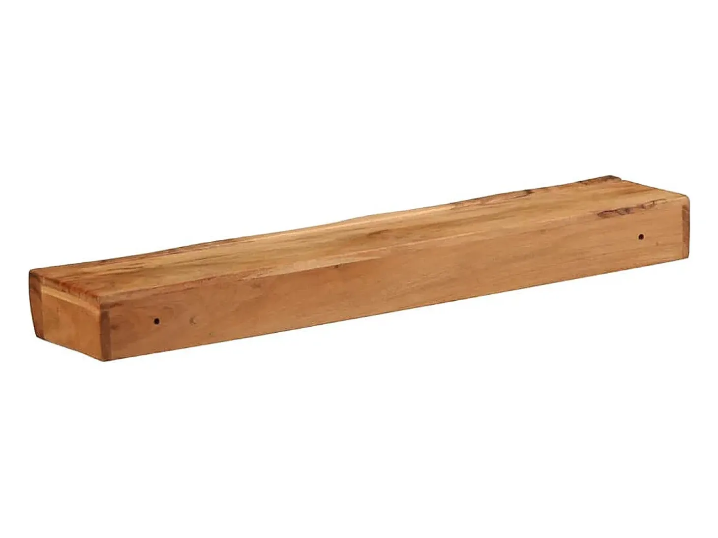 Estantes de pared 2 uds 80x17x8 cm madera maciza de acacia