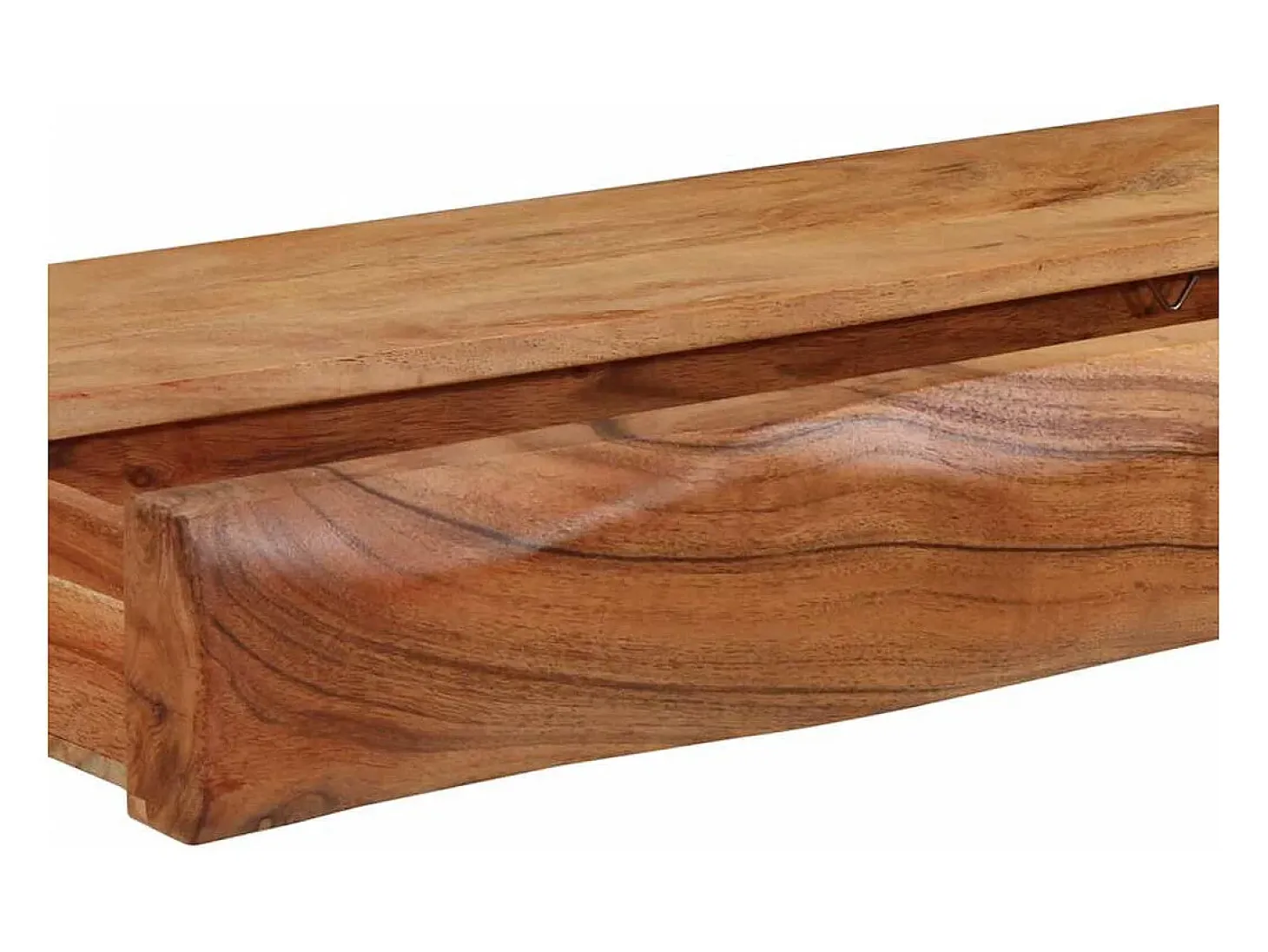 Estantes de pared 2 uds 80x17x8 cm madera maciza de acacia