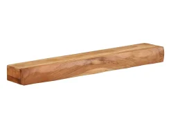 Estantes de pared 2 uds 80x17x8 cm madera maciza de acacia