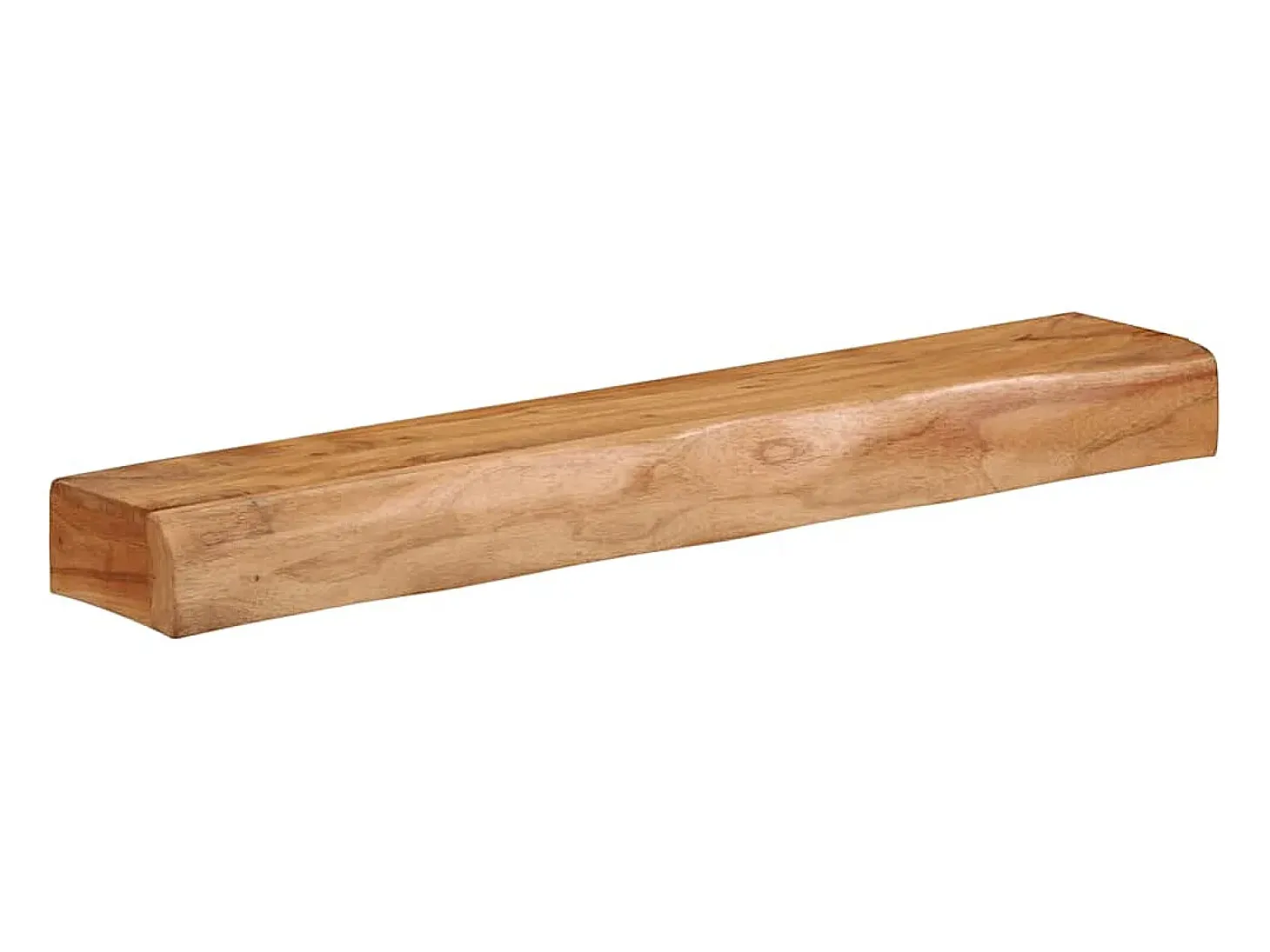 Estantes de pared 2 uds 80x17x8 cm madera maciza de acacia