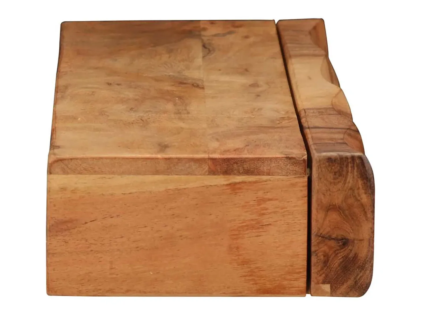 Estantes de pared 2 uds 80x17x8 cm madera maciza de acacia