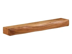 Estantes de pared 2 uds 80x17x8 cm madera maciza de acacia