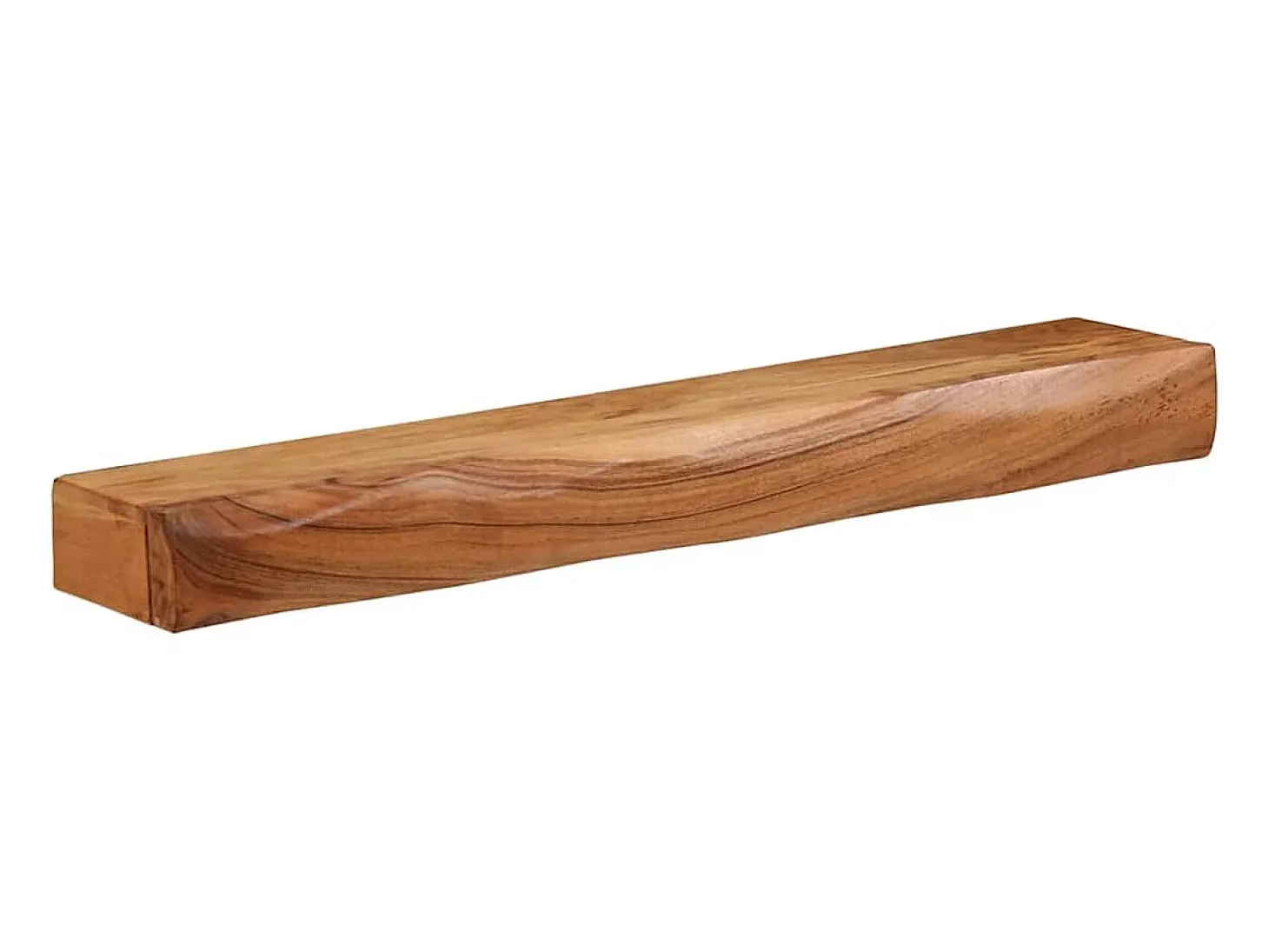 Estantes de pared 2 uds 80x17x8 cm madera maciza de acacia