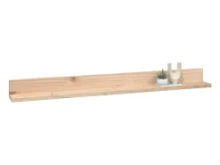 Estantes de pared 2 uds 110x11x9 cm Madera maciza de pino