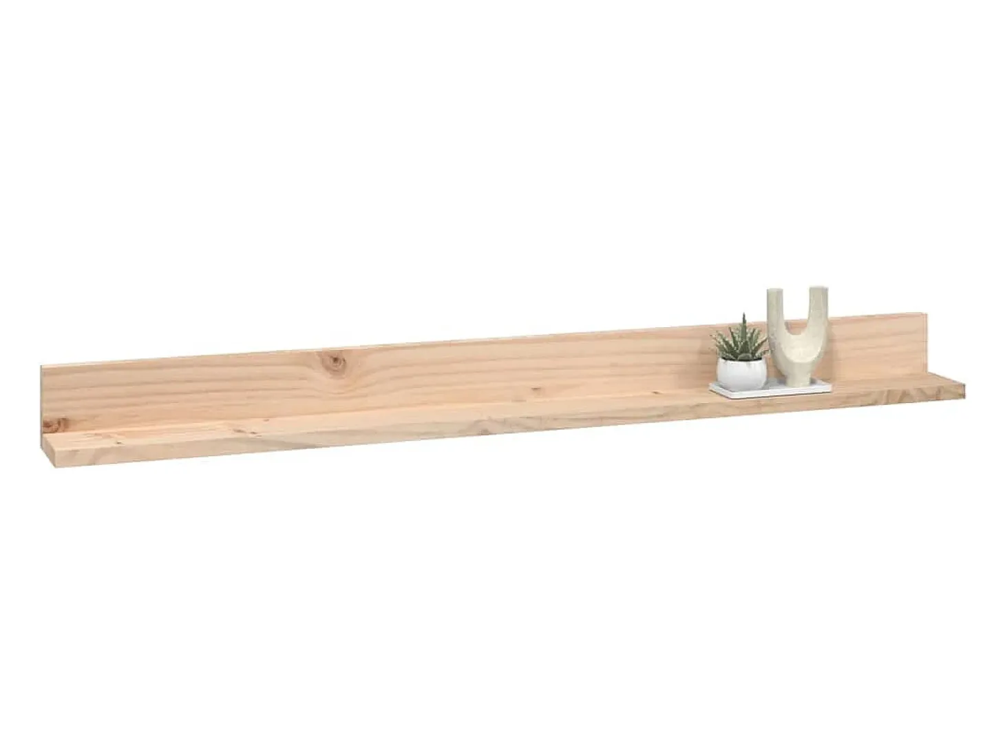 Estantes de pared 2 uds 110x11x9 cm Madera maciza de pino