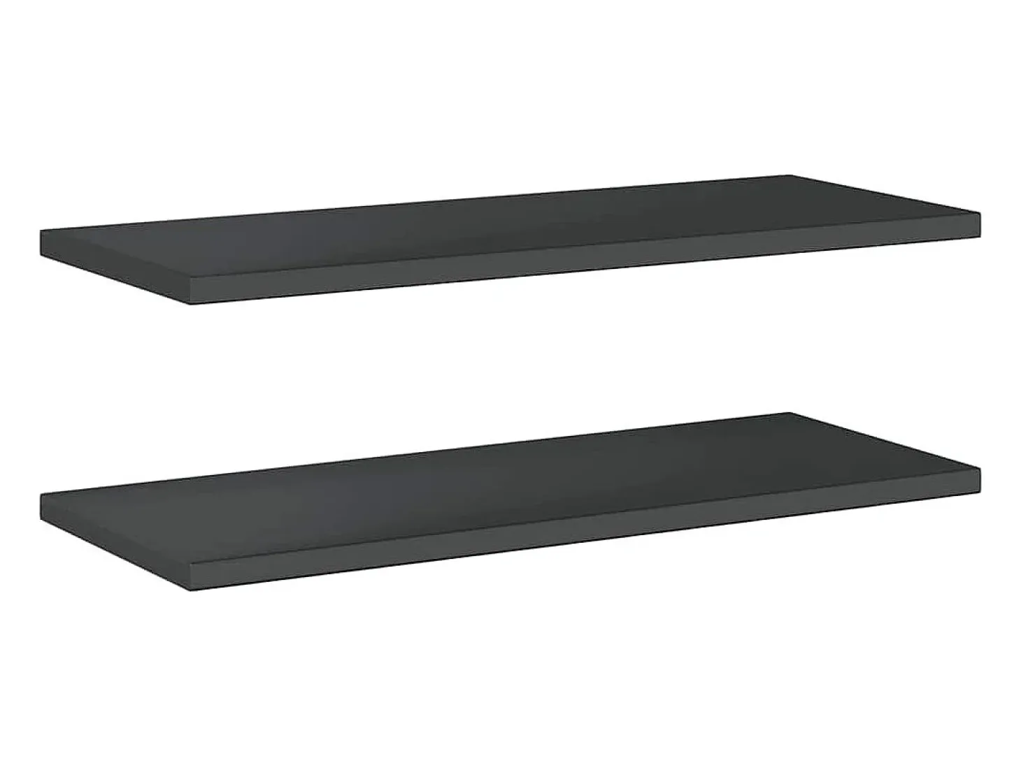 Estantes de pared 2 uds 100x40x3 cm acero inoxidable negro