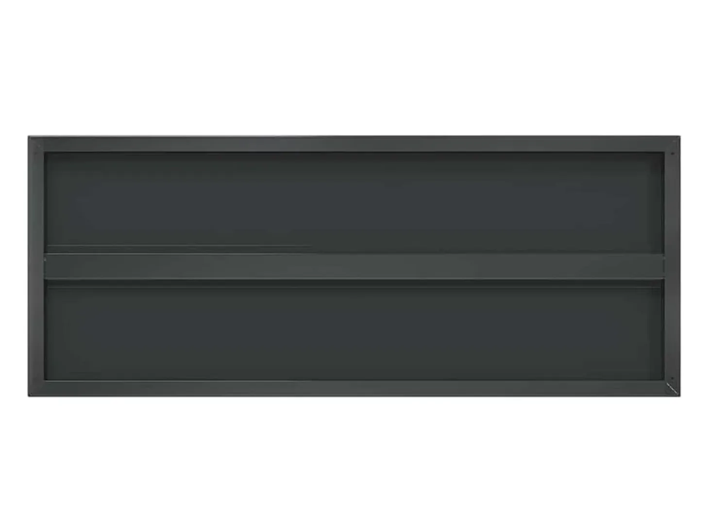 Estantes de pared 2 uds 100x40x3 cm acero inoxidable negro