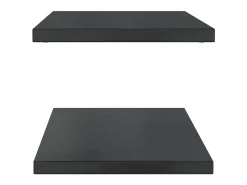 Estantes de pared 2 uds 100x40x3 cm acero inoxidable negro