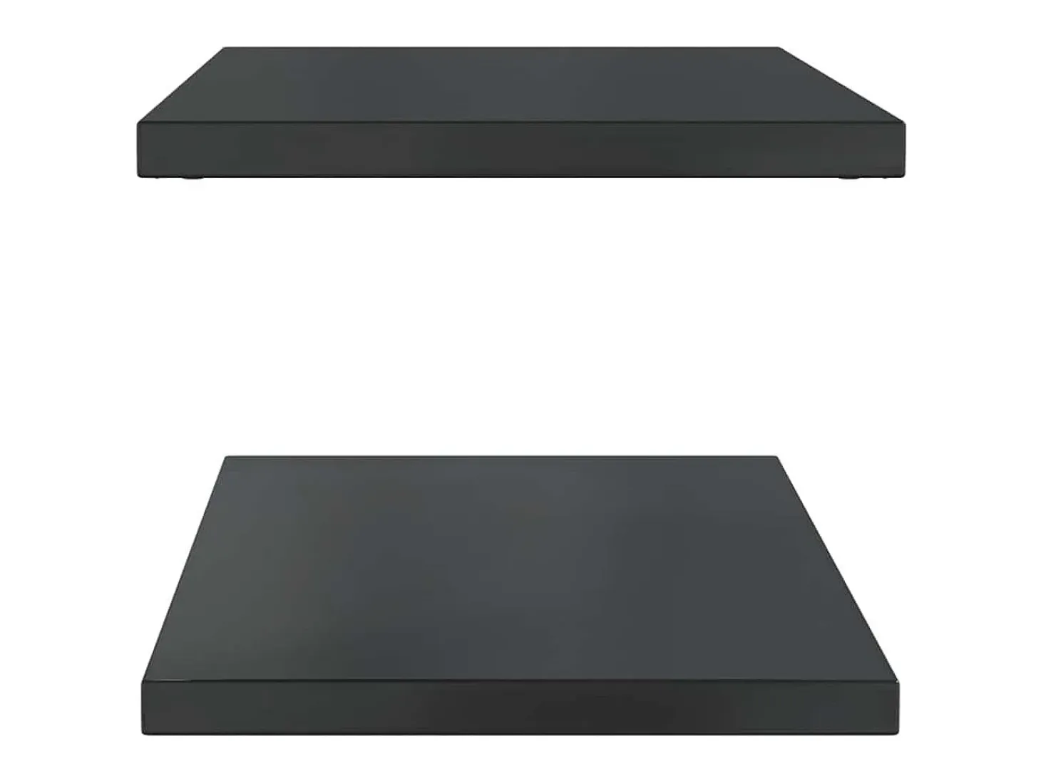 Estantes de pared 2 uds 100x40x3 cm acero inoxidable negro
