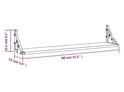 Estantes de pared 2 unidades roble Sonoma 80x15x15,5 cm Madera de ingeniería