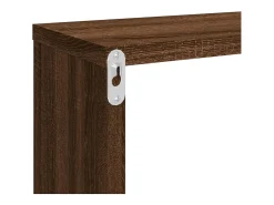 Estantes de pared cúbicos 4 piezas Roble marrón 80x15x26,5 cm
