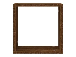 Estantes de pared cúbicos 6 piezas roble marrón 30x15x30cm