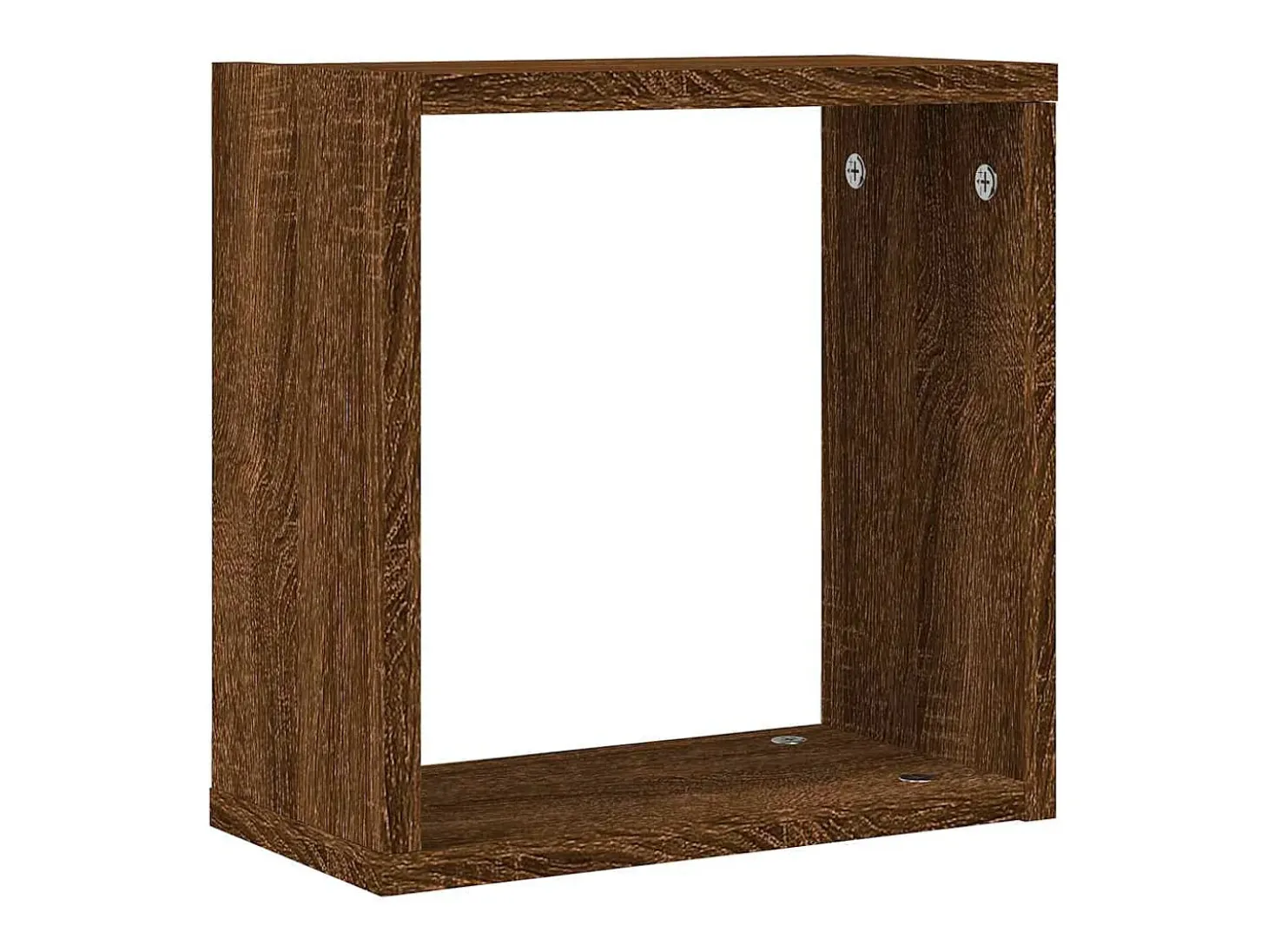 Estantes de pared cúbicos 6 piezas roble marrón 30x15x30cm