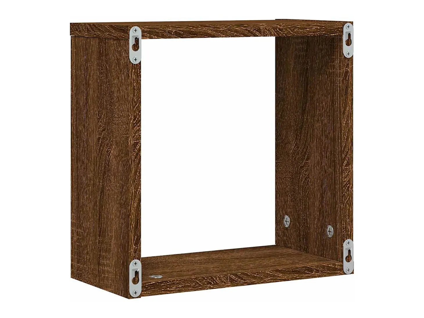 Estantes de pared cúbicos 6 piezas roble marrón 30x15x30cm