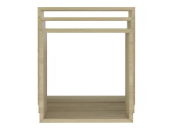 Estantes de pared cúbicos de 3 piezas, roble Sonoma