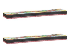 Estantes de pared con balda 2 uds Multicolor 100 x 20 x 6 cm