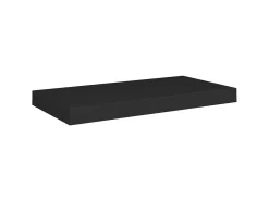 Estantes de pared de pared 2 uds MDF negro 50x23x3,8 cm ES18242