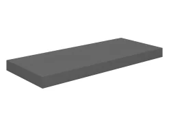 Estantes de pared de pared 2 uds MDF gris brillo 60x23,5x3,8cm ES35098