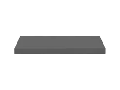 Estantes de pared de pared 2 uds MDF gris brillo 60x23,5x3,8cm ES35098