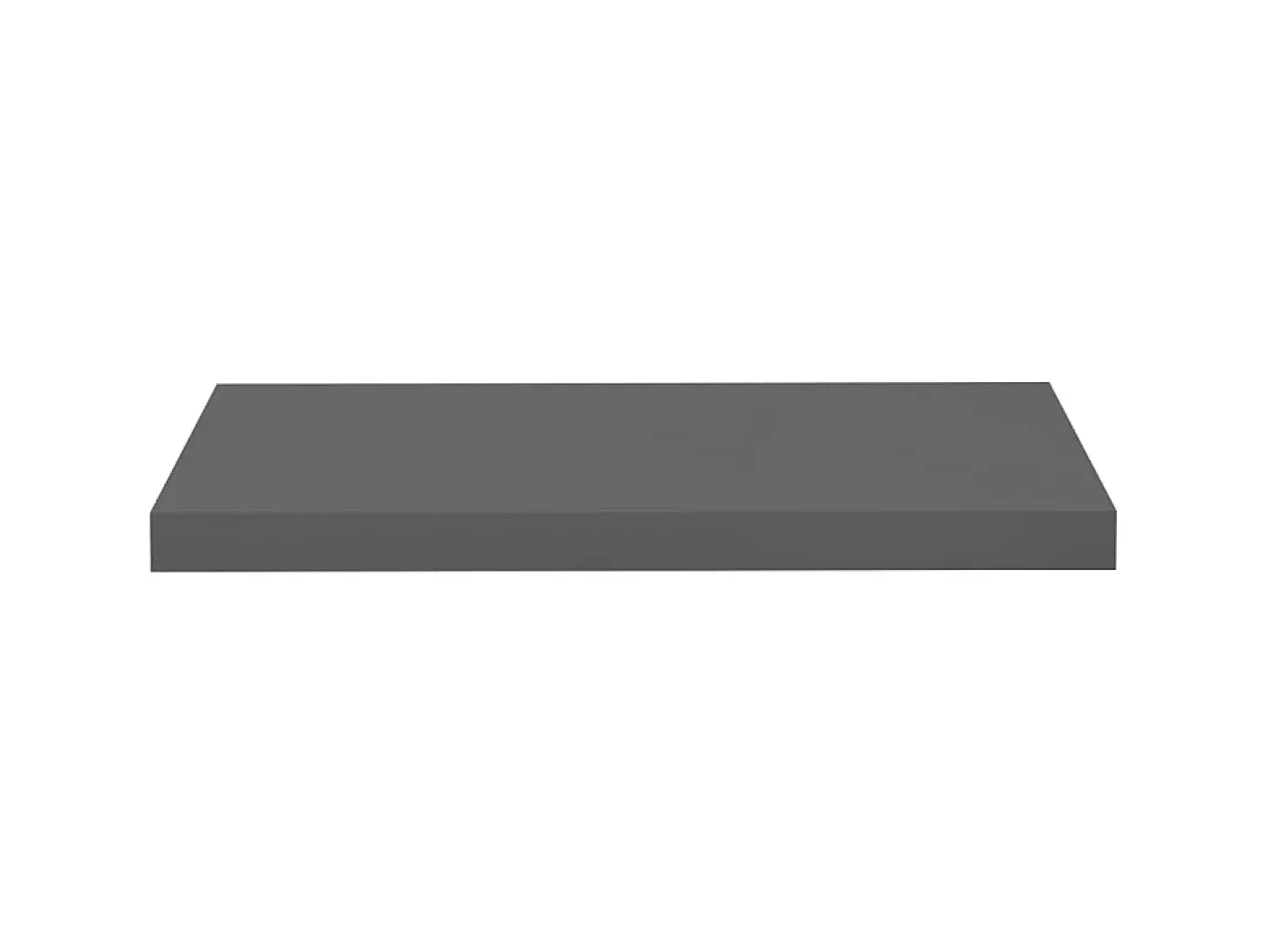 Estantes de pared de pared 2 uds MDF gris brillo 60x23,5x3,8cm ES35098
