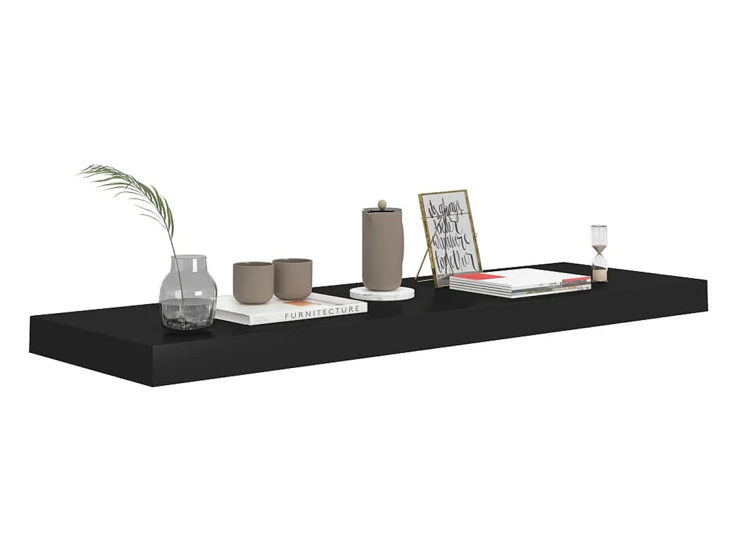 Estantes de pared flotantes 2 piezas negro 80x23,5x3,8 cm MDF