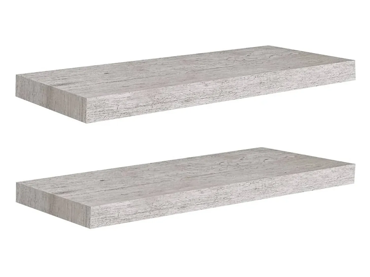 Estantes de pared flotantes 2 uds gris hormigón 60x23,5x3,8 cm MDF