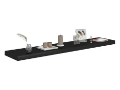 Estantes de pared flotantes 4 piezas negro 120x23,5x3,8 cm MDF