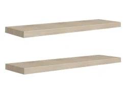 Estantes de pared flotantes 2 piezas roble 90x23,5x3,8 cm MDF