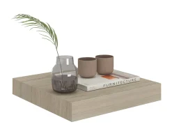 Estantes de pared flotantes 4 piezas roble 23x23,5x3,8 cm MDF