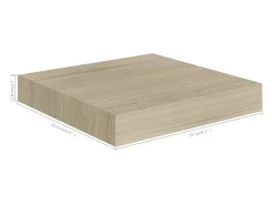 Estantes de pared flotantes 4 piezas roble 23x23,5x3,8 cm MDF