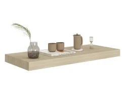 Estantes de pared flotantes 4 piezas roble 60x23,5x3,8 cm MDF