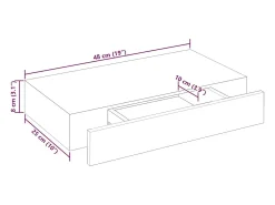 Estantes de pared flotantes con cajones 2 uds blanco 48 cm
