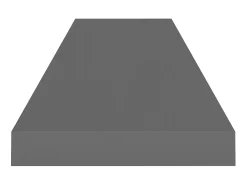 Estantes de pared pared 2 uds MDF gris brillo 90x23,5x3,8 cm ES42688