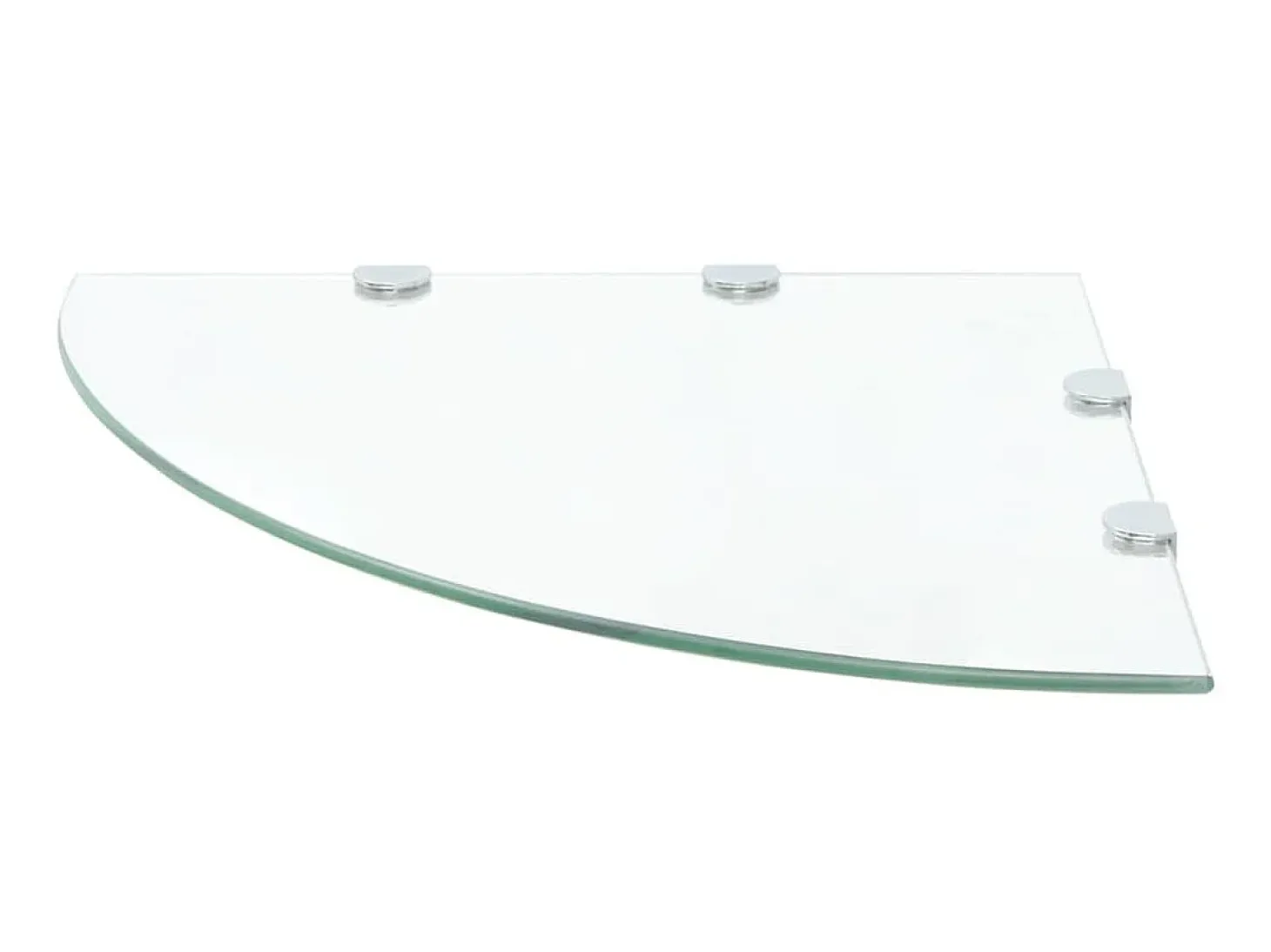 Estantes esquina 2 uds soportes cromados transparente 45x45 cm ES888755