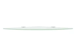 Estantes esquina 2 uds soportes cromados vidrio blanco 25x25 cm ES152325