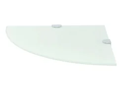 Estantes esquina 2 uds soportes cromados vidrio blanco 25x25 cm ES152325