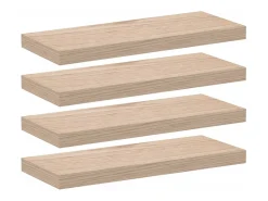 Estantes flotantes 4 piezas 60x23,5x4 cm madera de ingeniería