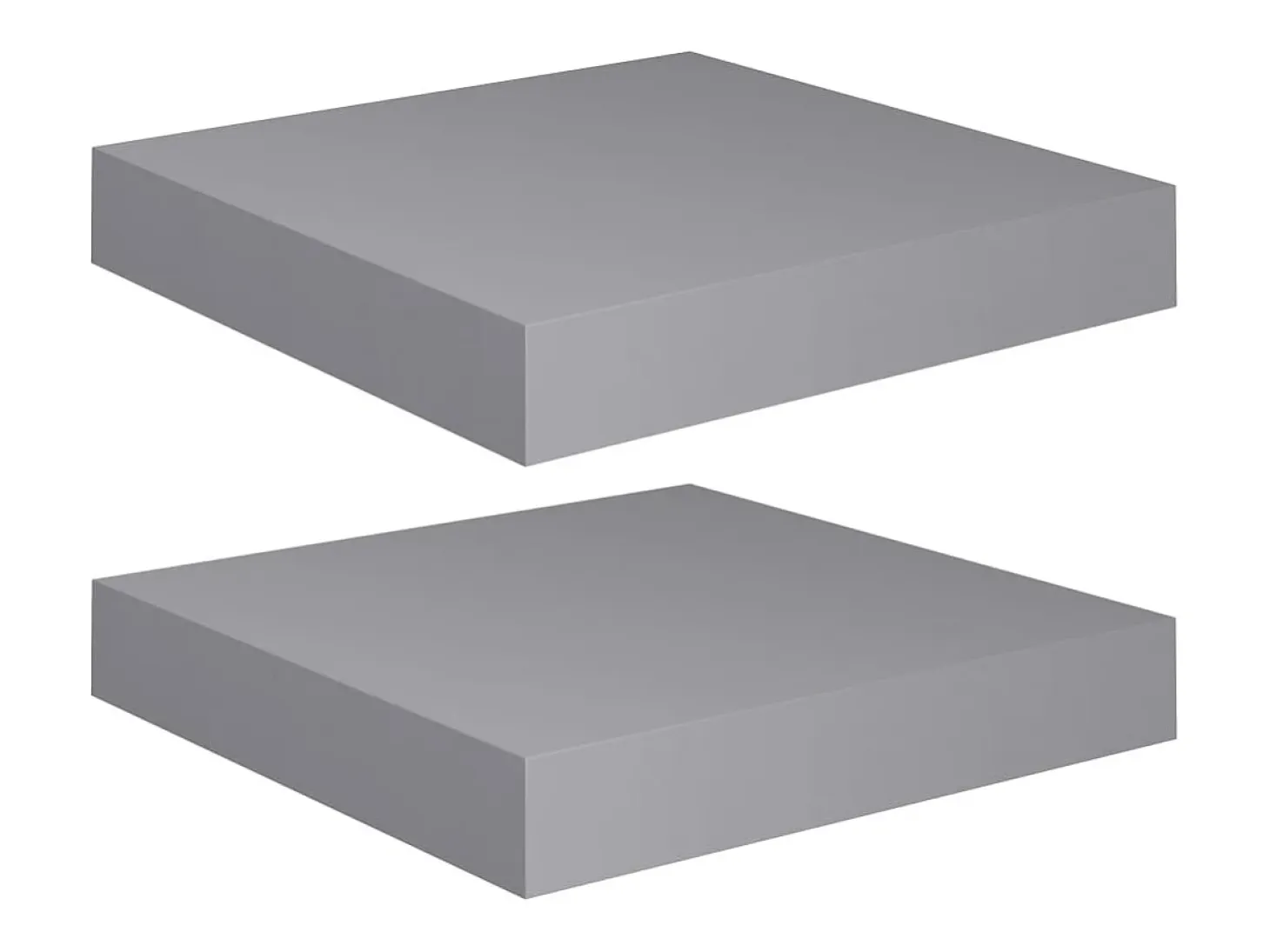 Estantes flotantes de pared 2 piezas gris 23x23,5x3,8 cm MDF