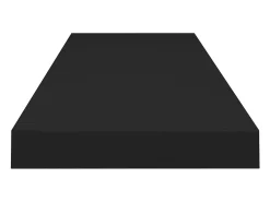 Estantes flotantes de pared 4 piezas negro 90x23,5x3,8 cm MDF