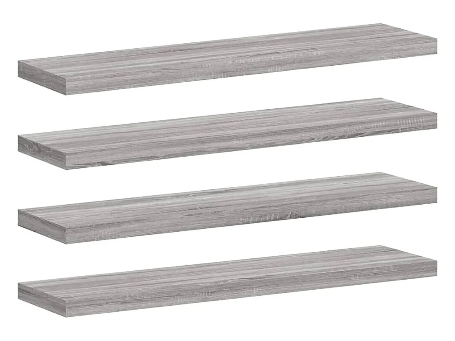 Estantes pared 2 uds madera ingeniería gris Sonoma 40x10x1,5 cm ES138786
