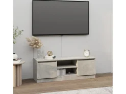 Eugene Mueble de TV con puerta gris hormigón 102x30x36 cm