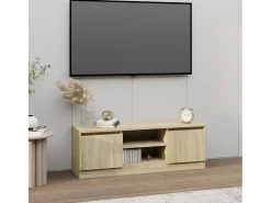 Eugene Mueble de TV con puerta roble Sonoma 102x30x36 cm