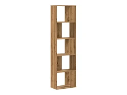 Fairmont Librería 5 niveles madera roble artesanal 80,5x23,5x162,5 cm
