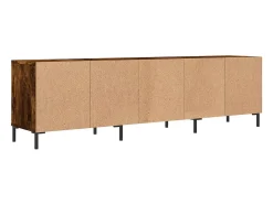Fem Mueble de TV madera contrachapada roble ahumado 150x30x44,5 cm