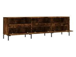 Fem Mueble de TV madera contrachapada roble ahumado 150x30x44,5 cm