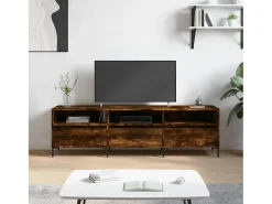 Fem Mueble de TV madera contrachapada roble ahumado 150x30x44,5 cm