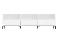 Fem Mueble de TV madera contrachapada blanco 150x30x44,5 cm