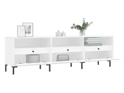 Fem Mueble de TV madera contrachapada blanco 150x30x44,5 cm